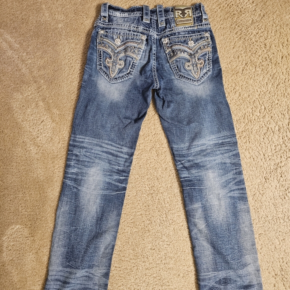 Rock Revival Blue Jeans with Embroidered Details - Picture 3 of 5